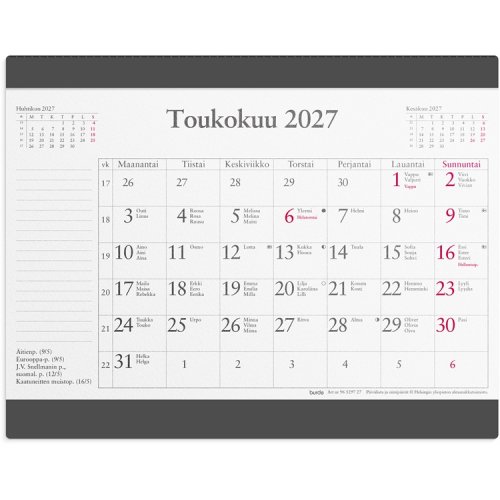 Hiirimatto kuukausikalenterilla 2027, hinta 33,73€
