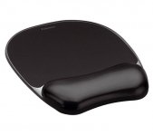 Hiirimatto rannetuella Fellowes Crystal musta