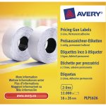 Hintaetikettirulla Avery 26 x 16mm pysyvä liima 10kpl