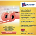 Hintaetikettirulla Avery 26 x 16mm pysyvä punainen 10kpl