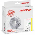 Hintaetikettirulla Meto 22x12mm irtoava valkoinen 1000 etik/rll