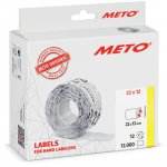 Hintaetikettirulla Meto 22x12mm pysyvä valkoinen 1000 etik/rll