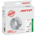 Hintaetikettirulla Meto 26x16mm irtoava valkoinen 1000 etik/rll 1 kpl=12 rullaa