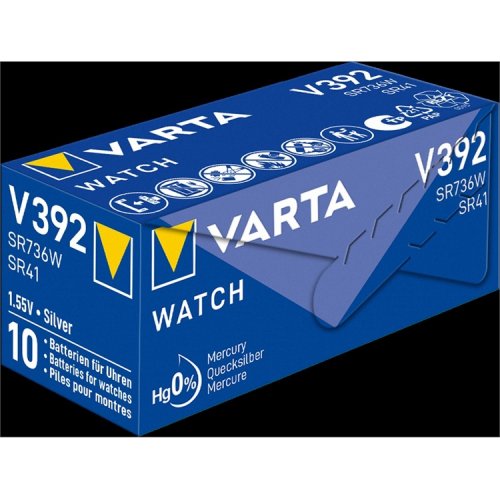 Hopeaoksidiparisto Varta Watch (Silver Coin) V392/SR41, hinta 1,63€