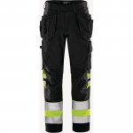 Housut Fristads 2640 high vis green rakentajan lk1 musta/keltainen c60