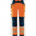 Housut Fristads 2644 high vis green rakentajan stretch lk2 oranssi/sininen c156
