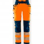 Housut Fristads 2644 high vis green rakentajan stretch lk2 oranssi/sininen c58