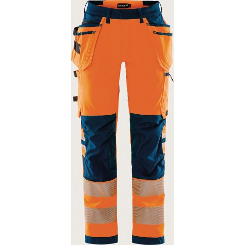 Housut Fristads 2644 high vis green rakentajan stretch lk2 oranssi/sininen d120, hinta 238,80€