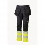 Housut Priha 4391 hivis stretch keltainen/musta 46