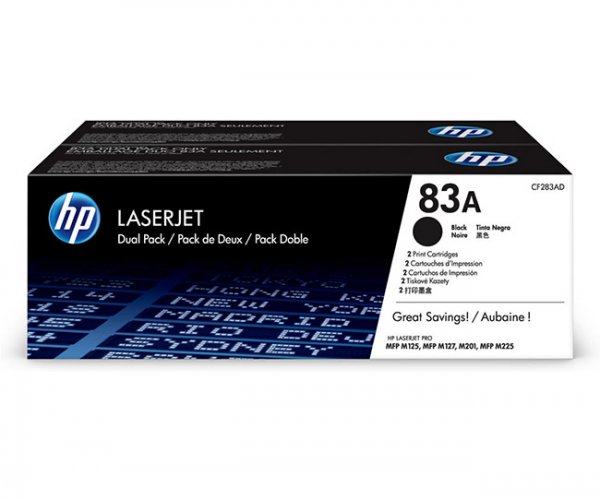 Laserkasetti HP CF283AD LASERVÄRI BLACK 83A 2 X 1,5K värikasetti, hinta 162,13€