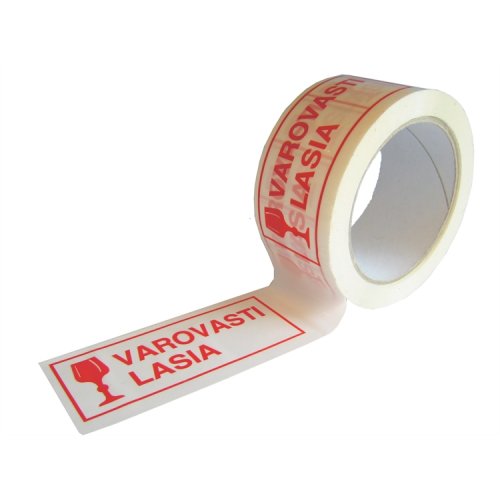 Huomioteippi VAROVASTI LASIA 50 mm x 66 m, hinta 3,06€