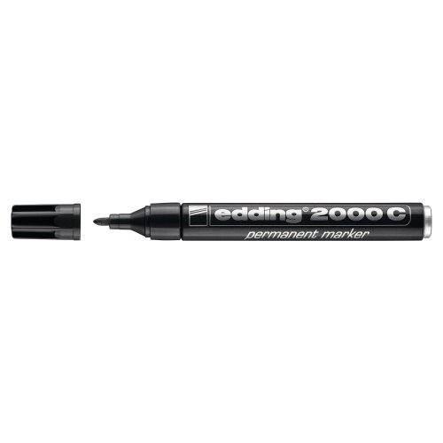 Huopakynä Edding 2000 pyöreä 1,5-3mm permanent musta, hinta 1,99€