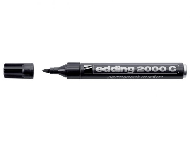 Huopakynä Edding 2000C permanent 1,5-3 mm musta, hinta 1,48€