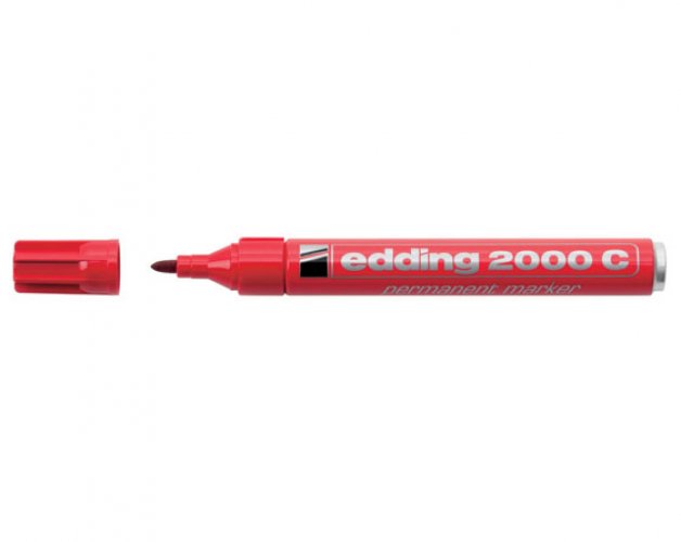 Huopakynä Edding 2000C permanent 1,5-3 mm punainen, hinta 1,48€