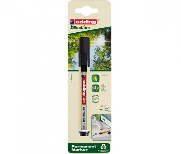 Huopakynä Edding 21 Ecoline 1,5 - 3,0 mm musta, hinta 1,15€