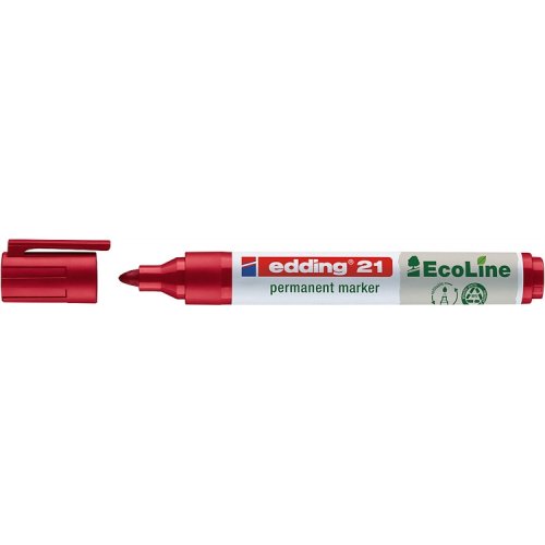 Huopakynä Edding 21 Ecoline 1,5-3mm punainen, hinta 0,85€
