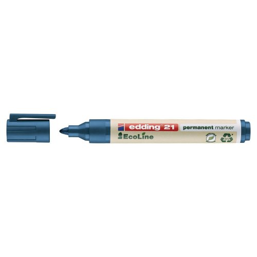 Huopakynä Edding ecoline 21 pyöreä 1,5-3mm permanent sininen, hinta 1,80€
