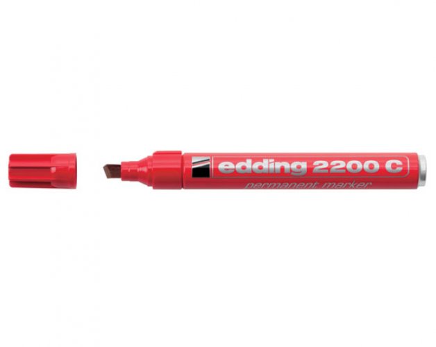 Huopakynä Edding 2200C permanent 1-5 mm punainen, hinta 1,48€