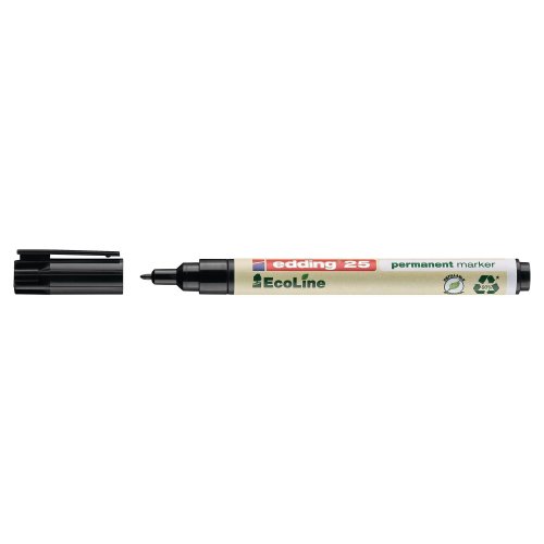 Huopakynä Edding 25 pyöreä 1,0 mm permanent musta, hinta 2,93€