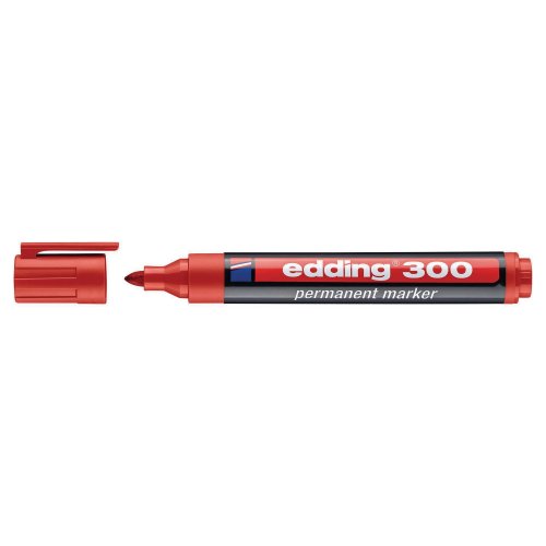 Huopakynä Edding 300 pyöreä 1,5-3 mm permanent punainen, hinta 1,14€