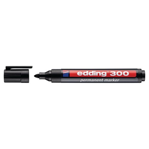 Huopakynä Edding 300 pyöreä 1,5-3mm permanent musta, hinta 1,10€