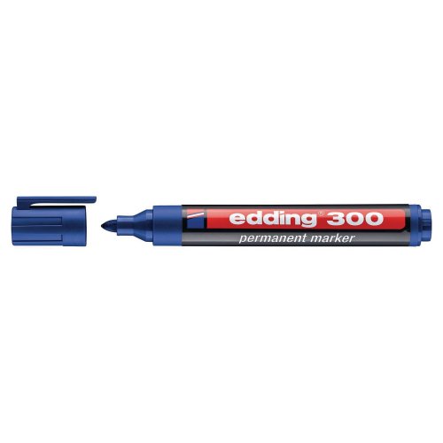 Huopakynä Edding 300 pyöreä 1,5-3mm permanent sininen, hinta 1,99€