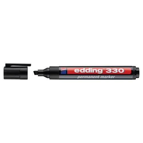 Huopakynä Edding 330 viisto 1-5mm permanent musta, hinta 1,99€