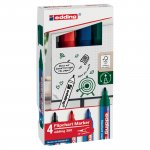 Huopakynä Edding 380 1,5-3mm permanent pyöreä, värivalikoima 4kpl