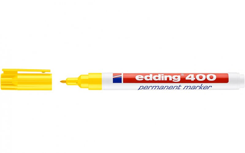 Huopakynä Edding 400 permanent 1 mm keltainen, hinta 1,63€