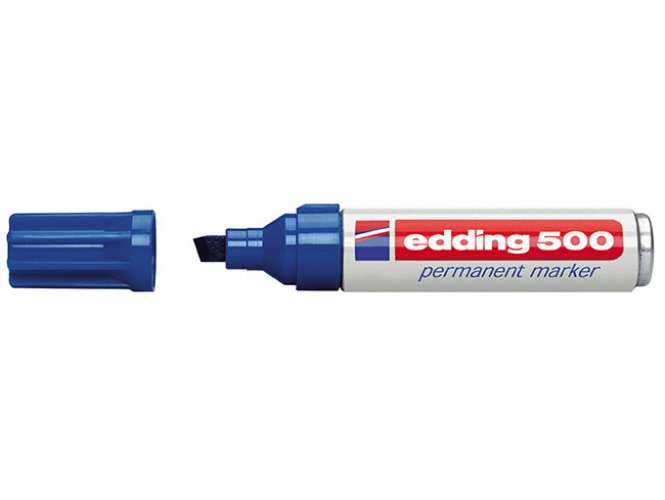 Huopakynä Edding 500 permanent 2-7 mm sininen, hinta 2,21€