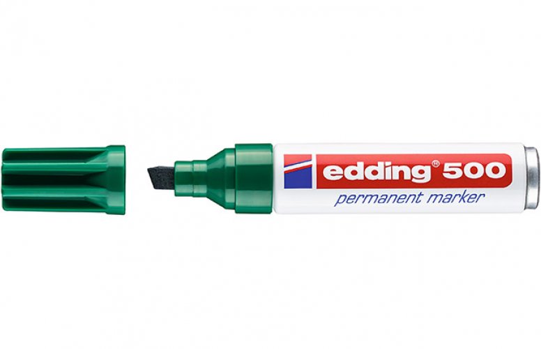 Huopakynä Edding 500 permanent 2-7 mm vihreä, hinta 2,21€