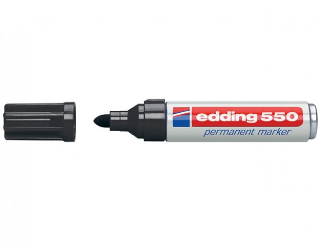 Huopakynä Edding 550 permanent 3-4 mm musta, hinta 2,26€