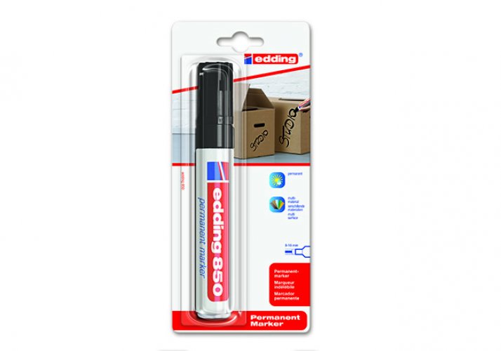 Huopakynä Edding 850 permanent 5-15 mm musta blister, hinta 6,06€