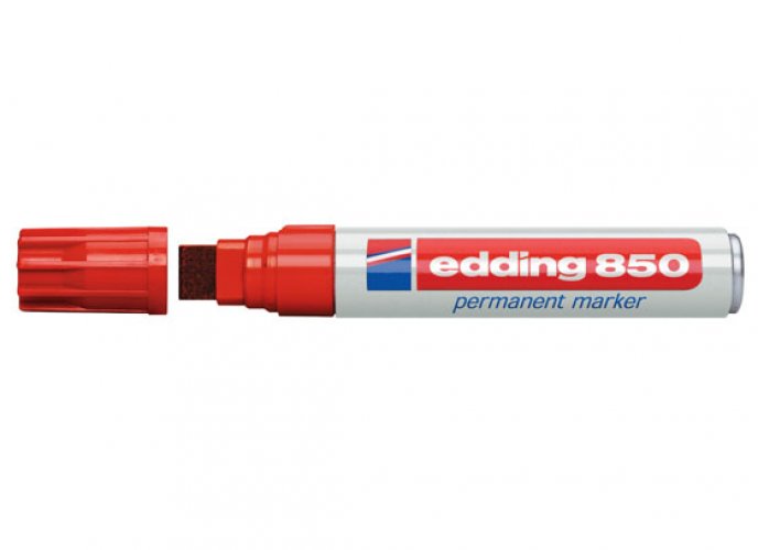Huopakynä Edding 850 permanent 5-15 mm punainen, hinta 5,80€