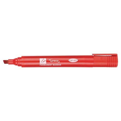 Huopakynä Lyreco viisto 1,3-1,8mm permanent punainen, hinta 1,14€