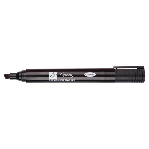 Huopakynä Lyreco viisto 1,3-3,8mm permanent musta, hinta 0,60€