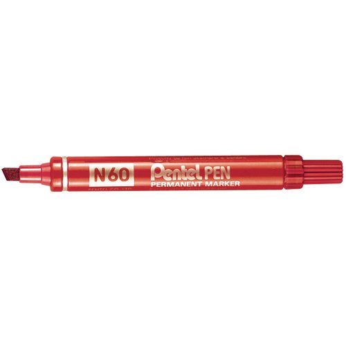 Huopakynä Pentel n60 viisto 1-5 mm permanent punainen, hinta 2,21€