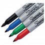 Huopakynä Sharpie fine pyöreä 1,0 mm värilajitelma 4kpl sininen, musta, punainen ja vihreä permanenttitussi 