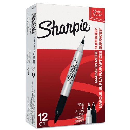 Huopakynä Sharpie kaksikärkinen musta, hinta 6,28€