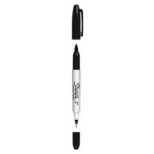 Huopakynä Sharpie Twintip kaksipäinen F+EF musta, hinta 3,37€