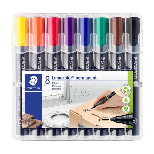 Huopakynä Staedtler 352 pyöreä 2mm permanent värilajitelma 8kpl, hinta 12,86€