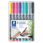 Huopakynä Staedtler lumocolor 317 1 mm permanent värilajitelma 8kpl