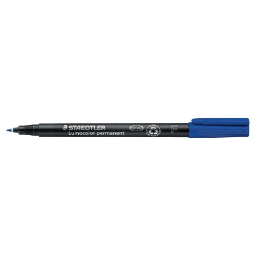 Huopakynä Staedtler lumocolor 318 0,6mm permanent sininen, hinta 1,65€
