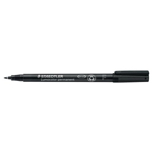 Huopakynä Staedtler lumocolor 318 f 0,6mm permanent musta, hinta 1,69€