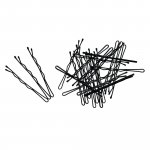 Hiuspinni Ibero 50mm musta 24kpl