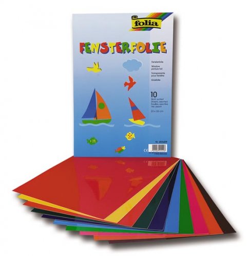 Ikkunafolio Folia 23 x 33 cm värilajitelma /10, hinta 15,16€
