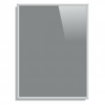 Ilmoitustaulu 600 x 800 mm, harmaa / hopea