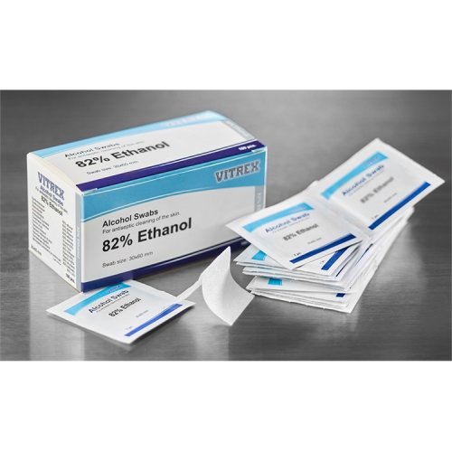 Injektiopyyhe Vitrex 3 x 6 cm 100 kpl, hinta 2,92€