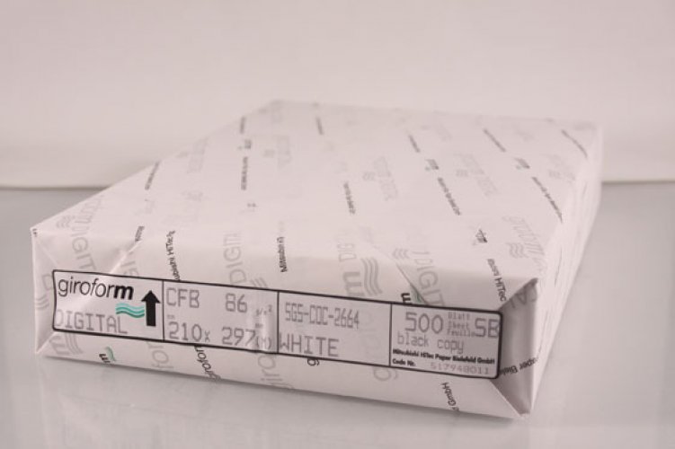 Itsejäljentävä blankolomake Kassatieto CBF A4/500, hinta 31,70€