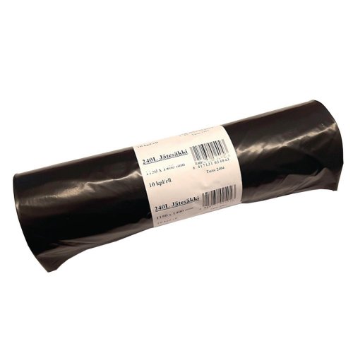 Jätesäkki 1150 x 1400 x 0.045mm 240l musta 10kpl, hinta 6,17€
